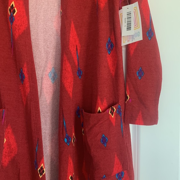 Red Lularoe Sarah Duster Cardigan BNWT - Picture 2 of 7